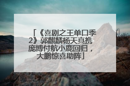 《喜剧之王单口季2》郭麒麟杨天真携庞博付航小鹿回归，大鹏惊喜助阵