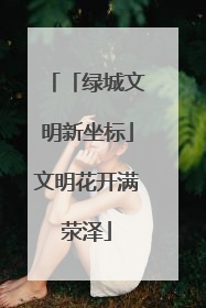 「绿城文明新坐标」文明花开满荥泽