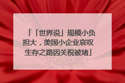 「世界说」规模小负担大，美国小企业哀叹生存之路因关税被堵