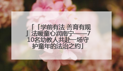 「学前有法 善育有规」法暖童心润南宁——710名幼教人共赴一场守护童年的法治之约