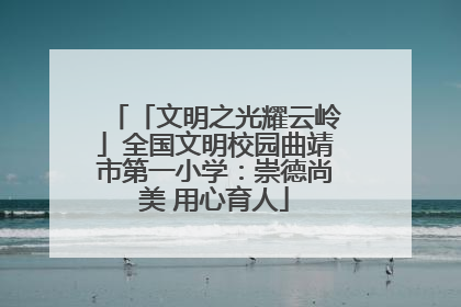 「文明之光耀云岭」全国文明校园曲靖市第一小学：崇德尚美 用心育人