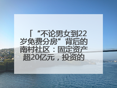 “不论男女到22岁免费分房”背后的南村社区：固定资产超20亿元，投资的影视基地被称为“山村好莱坞”