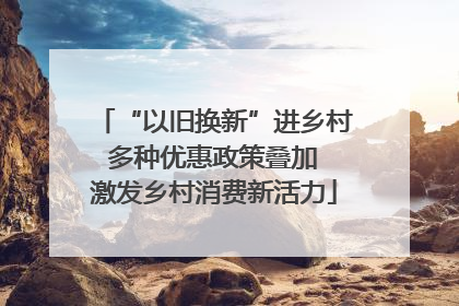 “以旧换新”进乡村 多种优惠政策叠加 激发乡村消费新活力