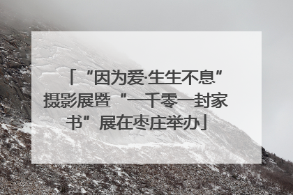 “因为爱·生生不息”摄影展暨“一千零一封家书”展在枣庄举办