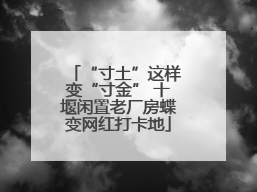 “寸土”这样变“寸金” 十堰闲置老厂房蝶变网红打卡地