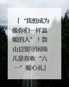 “我想成为像你们一样温暖的人”！鲁山县留守困境儿童喜收“六一”暖心礼