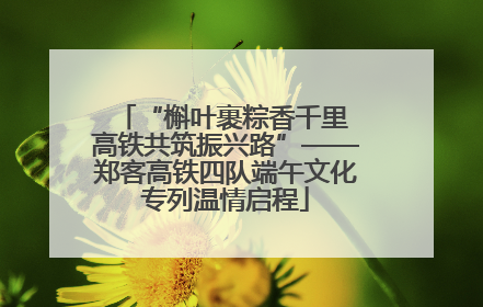 “槲叶裹粽香千里 高铁共筑振兴路”——郑客高铁四队端午文化专列温情启程