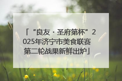 “良友・圣府第杯”2025年济宁市美食联赛第二轮战果新鲜出炉