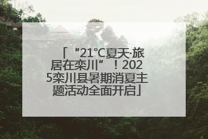 “21℃夏天·旅居在栾川”！2025栾川县暑期消夏主题活动全面开启