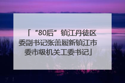 “80后”镇江丹徒区委副书记张蕾履新镇江市委市级机关工委书记