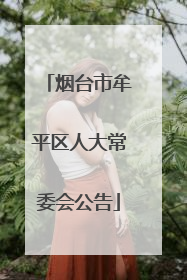 烟台市牟平区人大常委会公告