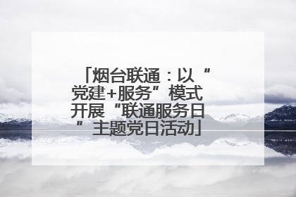 烟台联通：以“党建+服务”模式开展“联通服务日”主题党日活动