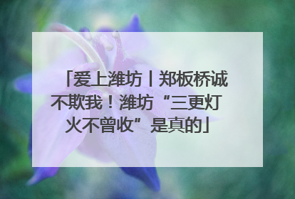 爱上潍坊丨郑板桥诚不欺我！潍坊“三更灯火不曾收”是真的