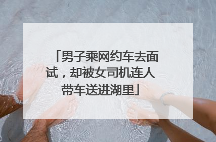 男子乘网约车去面试，却被女司机连人带车送进湖里