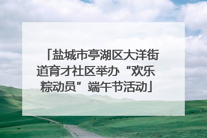 盐城市亭湖区大洋街道育才社区举办“欢乐粽动员”端午节活动