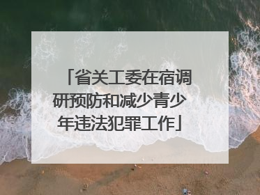 省关工委在宿调研预防和减少青少年违法犯罪工作