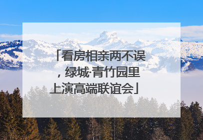 看房相亲两不误，绿城·青竹园里上演高端联谊会