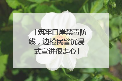 筑牢口岸禁毒防线，边检民警沉浸式宣讲很走心