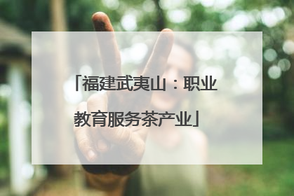 福建武夷山：职业教育服务茶产业