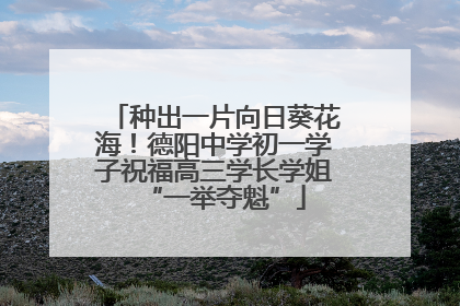 种出一片向日葵花海！德阳中学初一学子祝福高三学长学姐“一举夺魁”