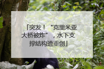 突发！“克里米亚大桥被炸”，水下支撑结构遭重创