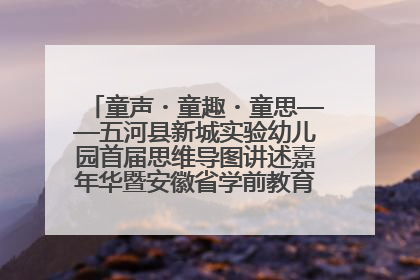 童声・童趣・童思——五河县新城实验幼儿园首届思维导图讲述嘉年华暨安徽省学前教育教研基地园项目阶段性成果展示活动