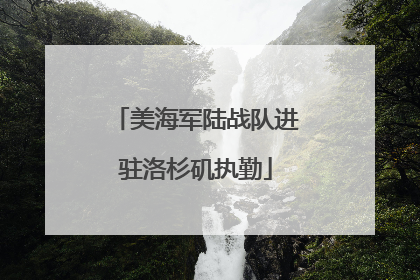 美海军陆战队进驻洛杉矶执勤