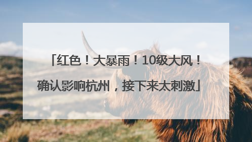 红色！大暴雨！10级大风！确认影响杭州，接下来太刺激