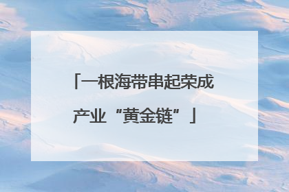 一根海带串起荣成产业“黄金链”