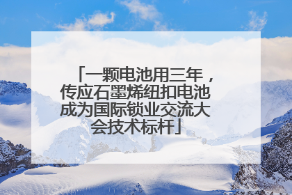 一颗电池用三年，传应石墨烯纽扣电池成为国际锁业交流大会技术标杆