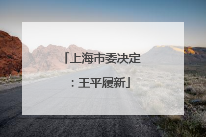 上海市委决定：王平履新