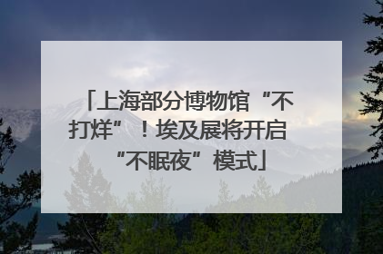 上海部分博物馆“不打烊”！埃及展将开启“不眠夜”模式