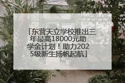 东营天立学校推出三年最高18000元助学金计划！助力2025级新生扬帆起航