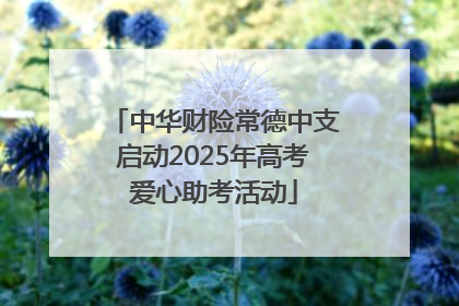 中华财险常德中支启动2025年高考爱心助考活动