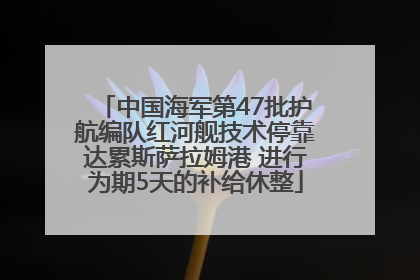 中国海军第47批护航编队红河舰技术停靠达累斯萨拉姆港 进行为期5天的补给休整