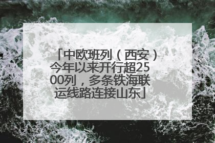 中欧班列（西安）今年以来开行超2500列，多条铁海联运线路连接山东