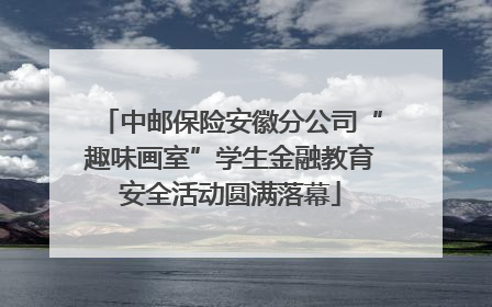 中邮保险安徽分公司“趣味画室”学生金融教育安全活动圆满落幕