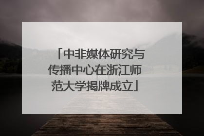 中非媒体研究与传播中心在浙江师范大学揭牌成立