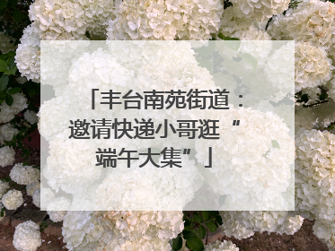 丰台南苑街道：邀请快递小哥逛“端午大集”