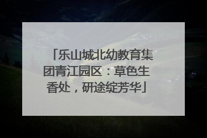 乐山城北幼教育集团青江园区：草色生香处，研途绽芳华