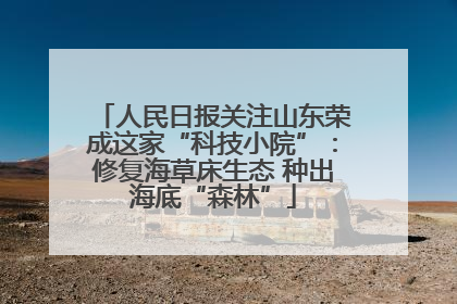 人民日报关注山东荣成这家“科技小院”：修复海草床生态 种出海底“森林”