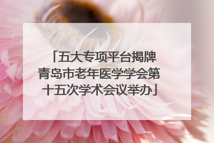 五大专项平台揭牌 青岛市老年医学学会第十五次学术会议举办