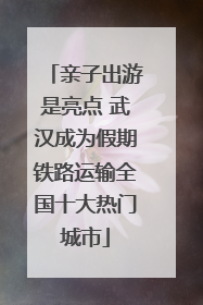 亲子出游是亮点 武汉成为假期铁路运输全国十大热门城市