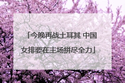 今晚再战土耳其 中国女排要在主场拼尽全力
