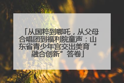 从国粹到哪吒，从父母合唱团到福利院童声：山东省青少年宫交出美育“融合创新”答卷