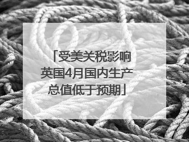 受美关税影响 英国4月国内生产总值低于预期