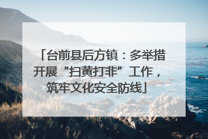 台前县后方镇：多举措开展“扫黄打非”工作，筑牢文化安全防线