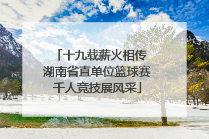 十九载薪火相传 湖南省直单位篮球赛千人竞技展风采