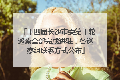 十四届长沙市委第十轮巡察全部完成进驻，各巡察组联系方式公布