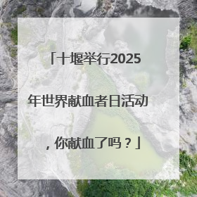 十堰举行2025年世界献血者日活动，你献血了吗？